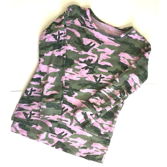Justice Size 10 Girls/Kids Camo Top‎ Pink & Green - Picture 1 of 4